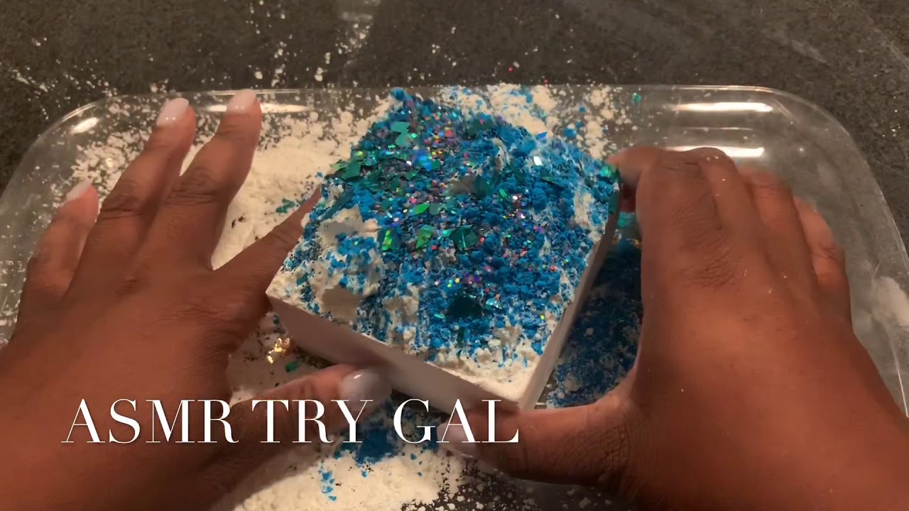ASMR Teal *Squeak Alert* | Gym Chalk +Cornstarch