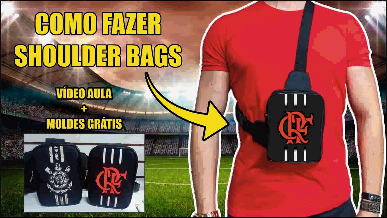 SHOULDER BAG MASCULINA / VIDEO AULA + MOLDES GRÁTIS