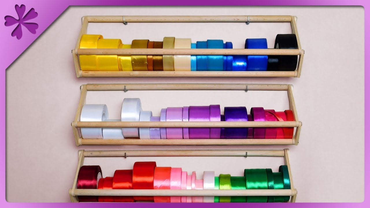 DIY Ribbon organizer, simple, cheap and solid (ENG Subtitles) - Speed up #617