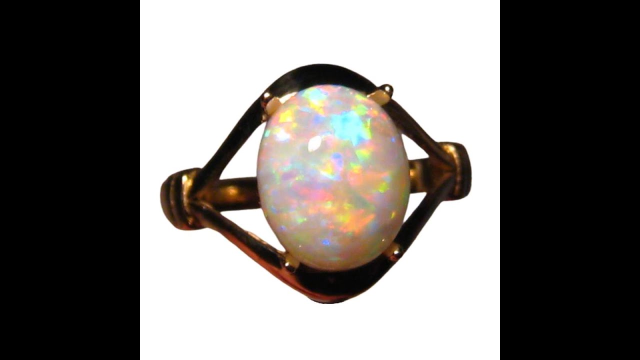 White Opal Ring Solid 14k Gold - Quality White Opal - 7499 | FlashOpal