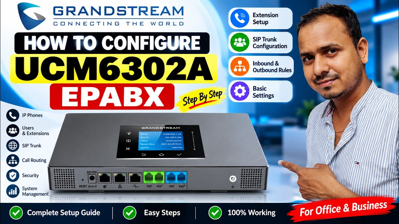 How to Configure Grandstream EPBX | grandstream ucm6302a configuration