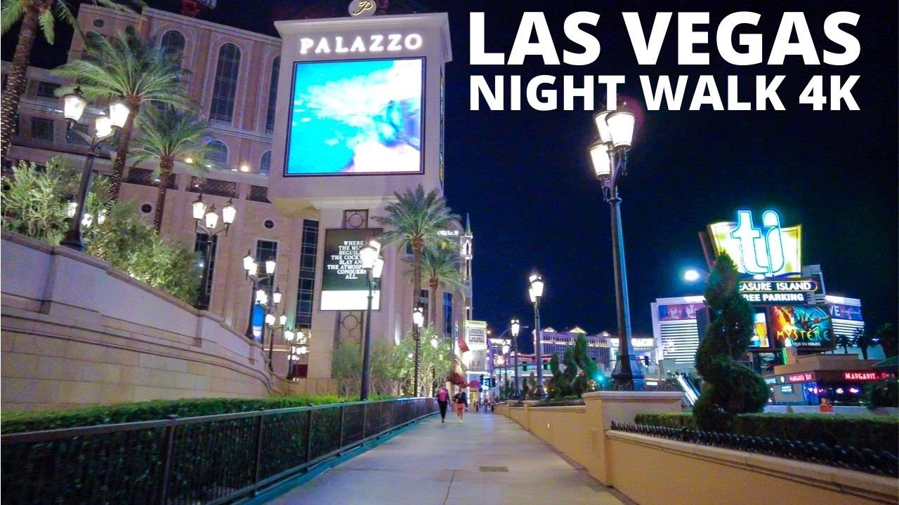 Las Vegas Night Walk (4K) | DJI Osmo Pocket 4K 30FPS