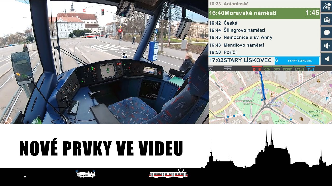 Субботний 6-й маршрут и немного новостей 🚋 Вид из кабины трамвая Брно