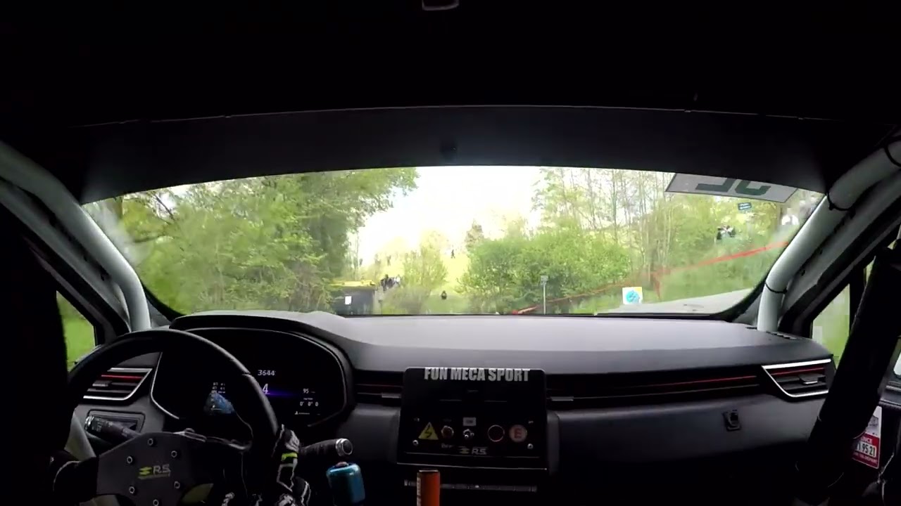 Crash Rallye Rhône-Charbonnières 2025 Romain Fostier - Ophélie Abchiche - Renault Clio RC5 Rally5