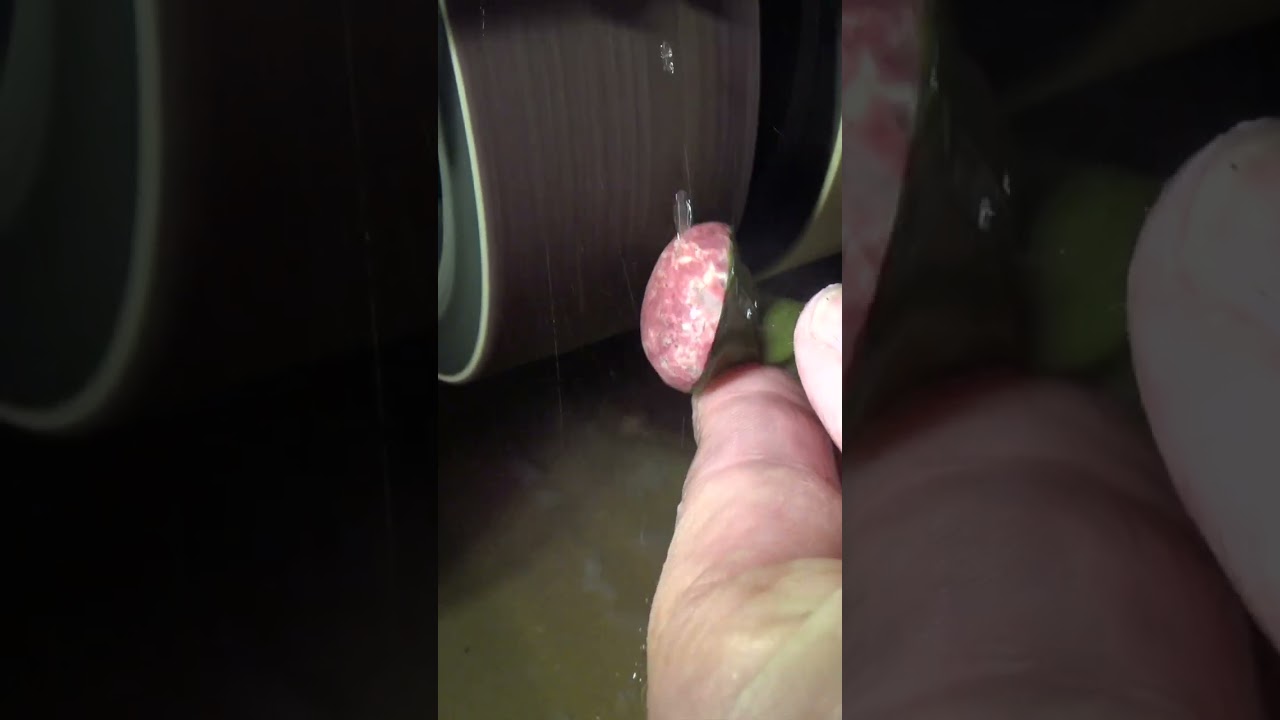 Lapidary cutting Thulite #2