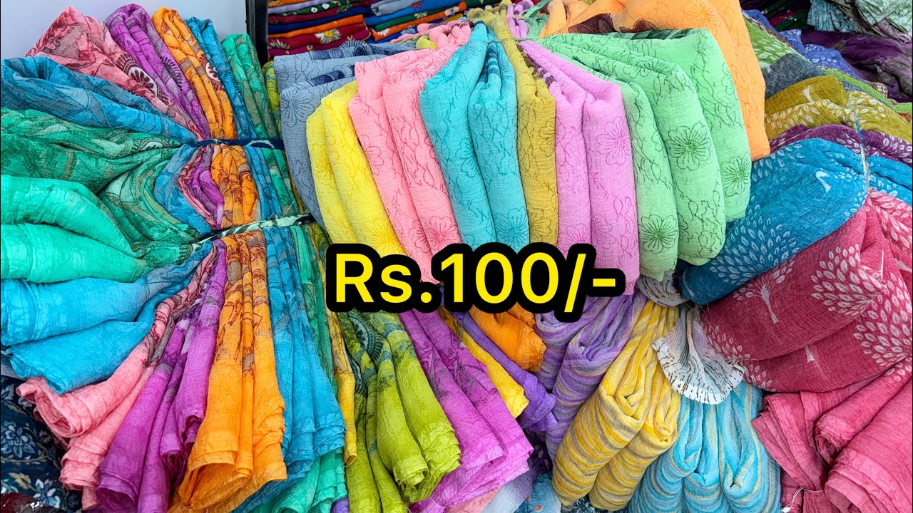 Rs.100/- chickpet Bangalore Wholesale Sarees Shop😍Mini purchase Rs.5000 All Over India Delivery Avai