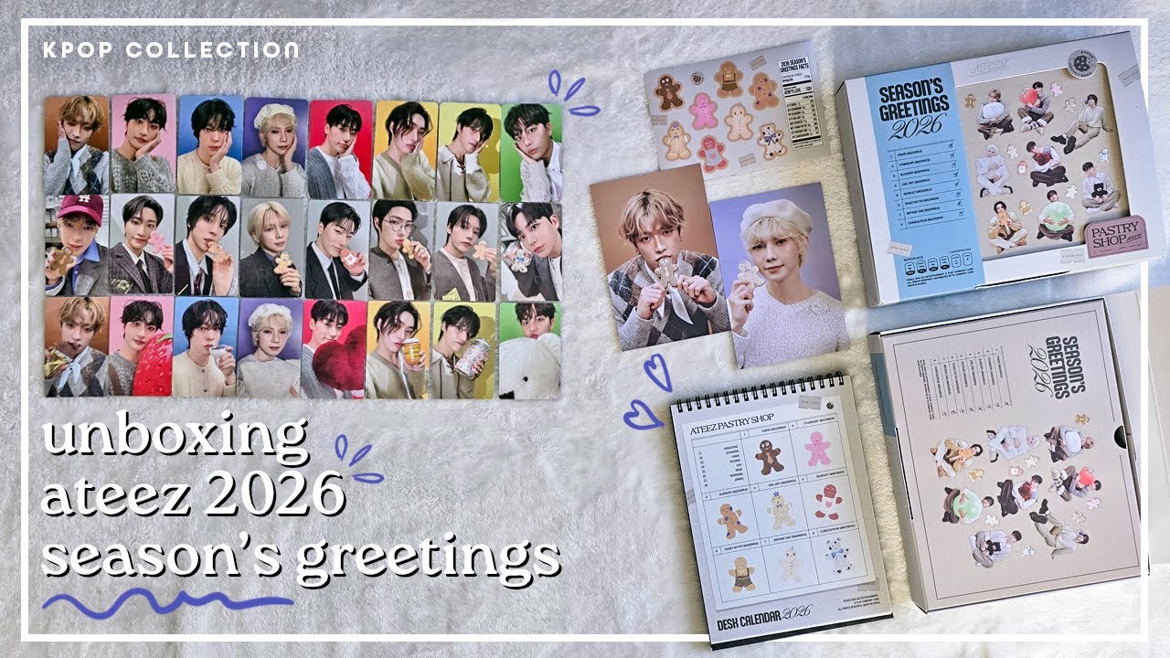 Unboxing ATEEZ 2026 Season's Greetings 🍪🍫 with Yes24 POBs