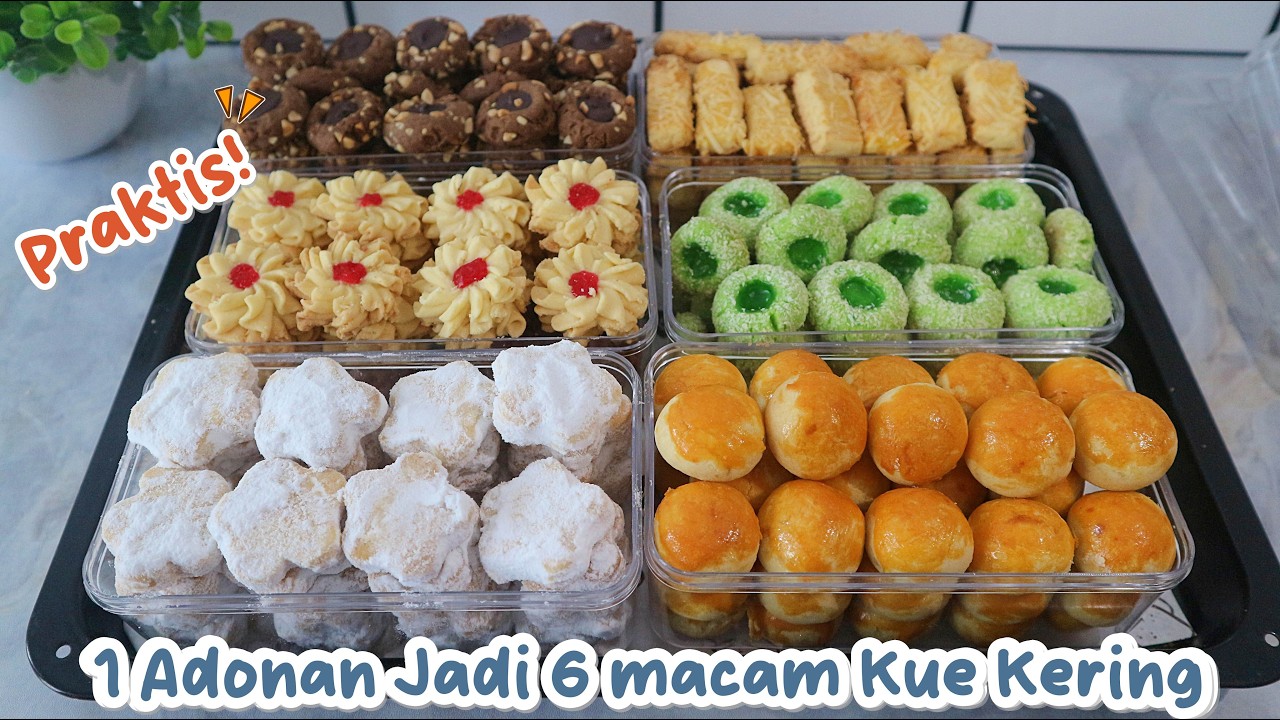 SUPER PRAKTIS! 1 ADONAN JADI 6 MACAM KUE KERING ENAK