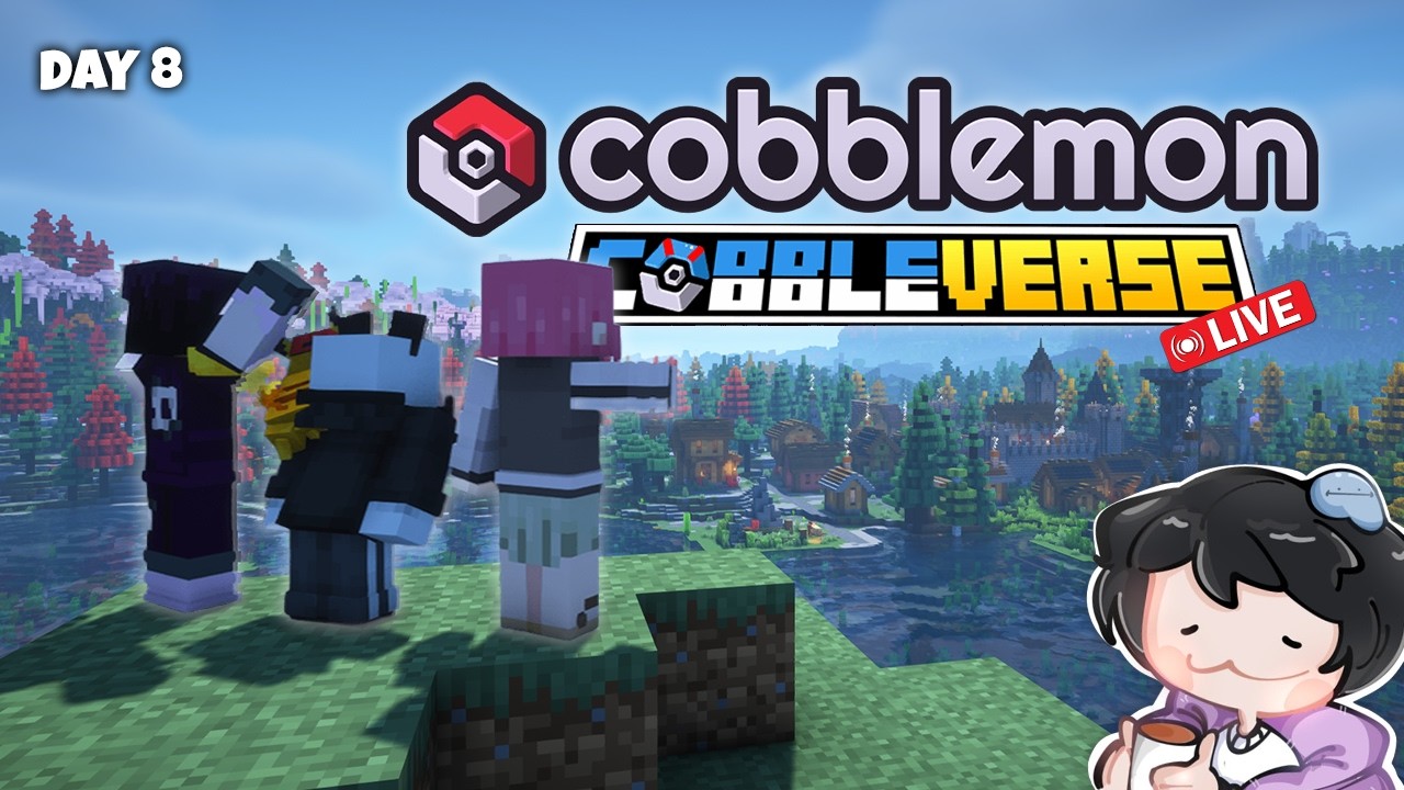 A Very Scuffed Cobblemon Live Stream for Cobbleverse!! (DAY 8)