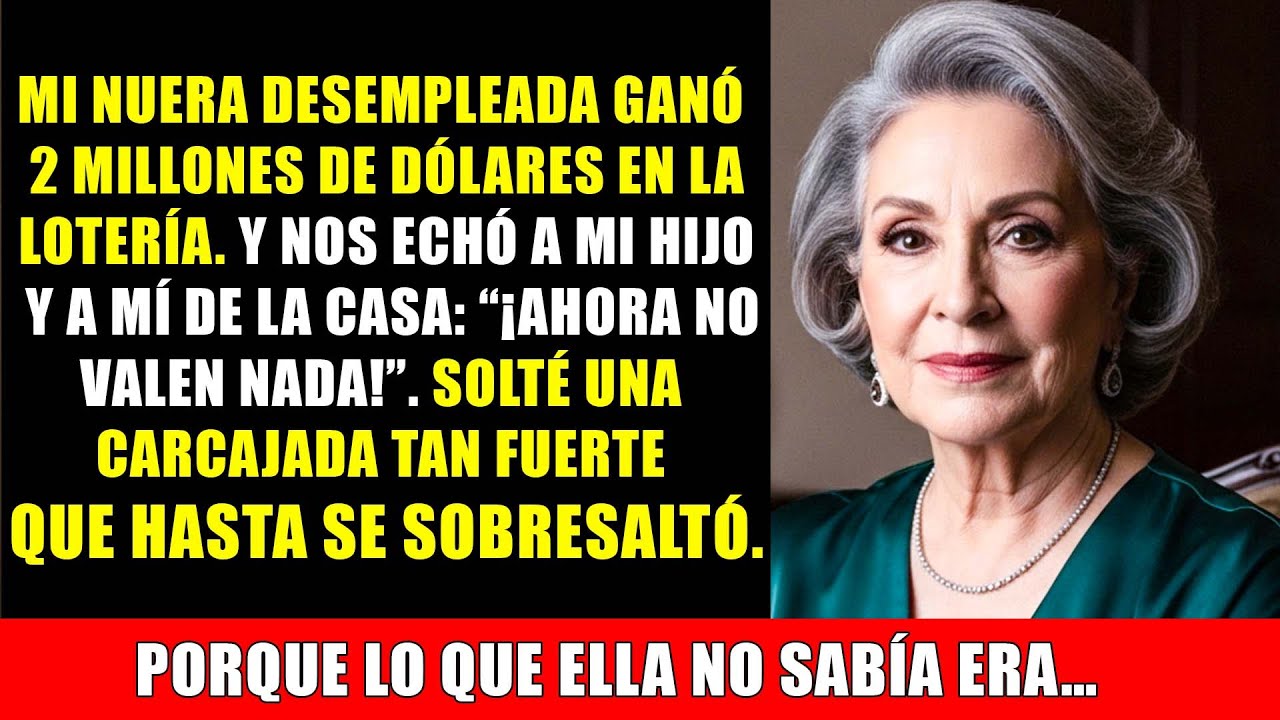 Mi nuera no dudó en echarnos a mi hijo y a mí tras ganar 2 millones en la lotería..Historias Reales!