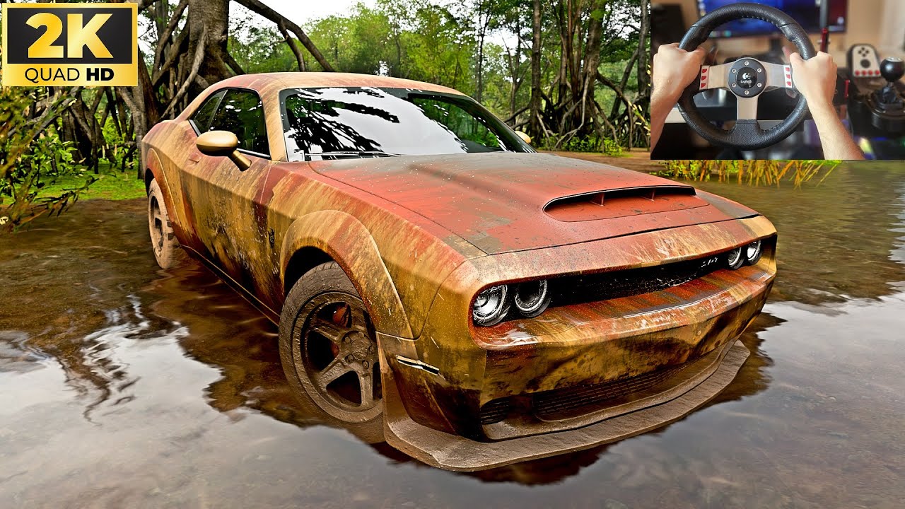Rebuilding Dodge Challenger SRT Demon - Forza Horizon 5 Steering Wheel Gameplay
