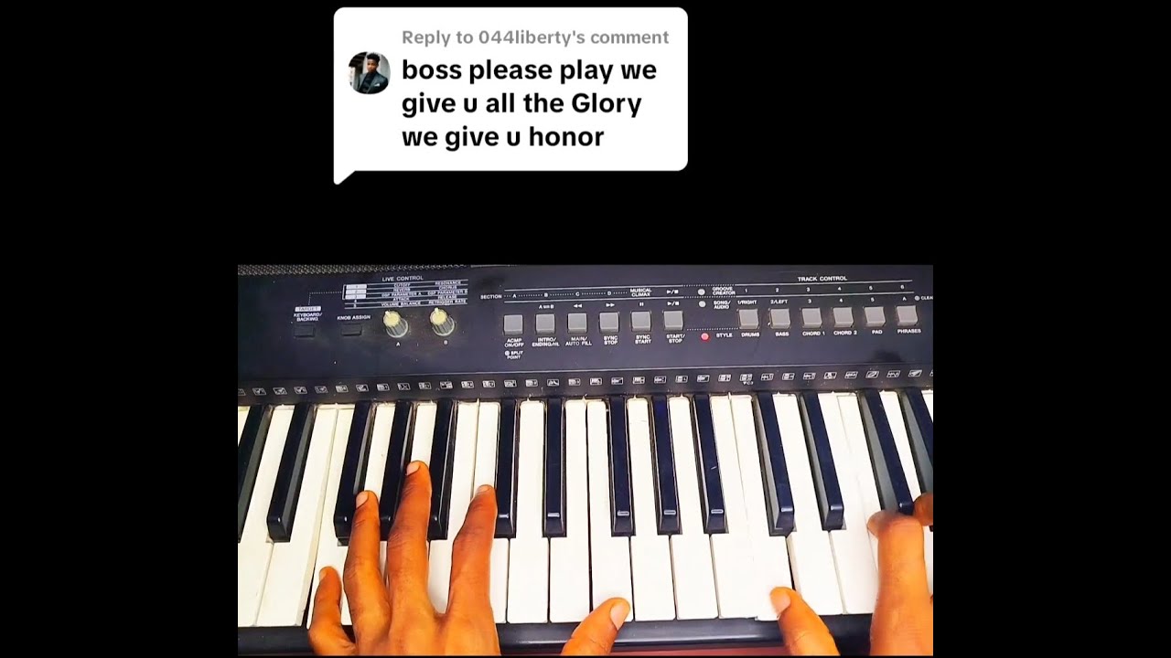 How to play we give you all the glory on piano