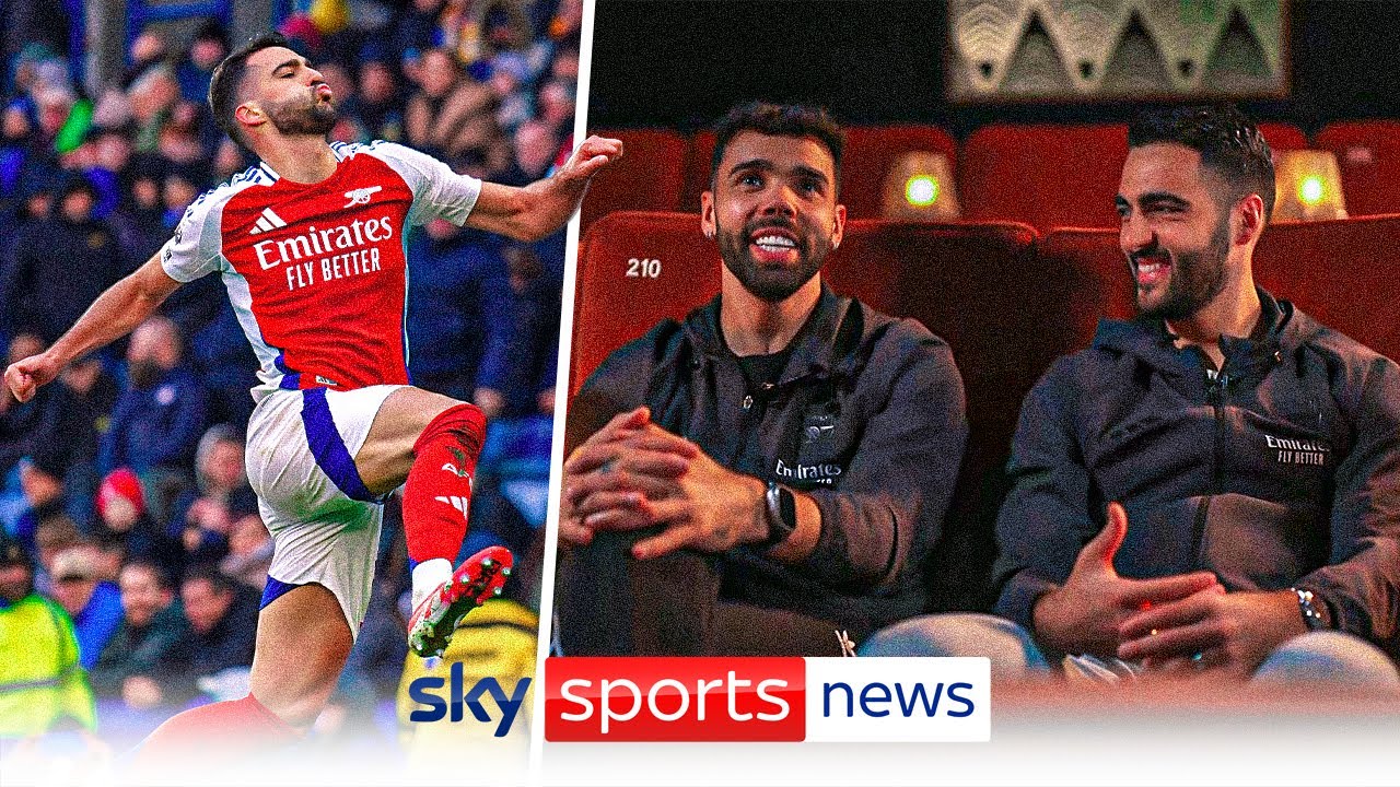 Mikel Merino & David Raya react to Merino becoming Arsenal's makeshift striker