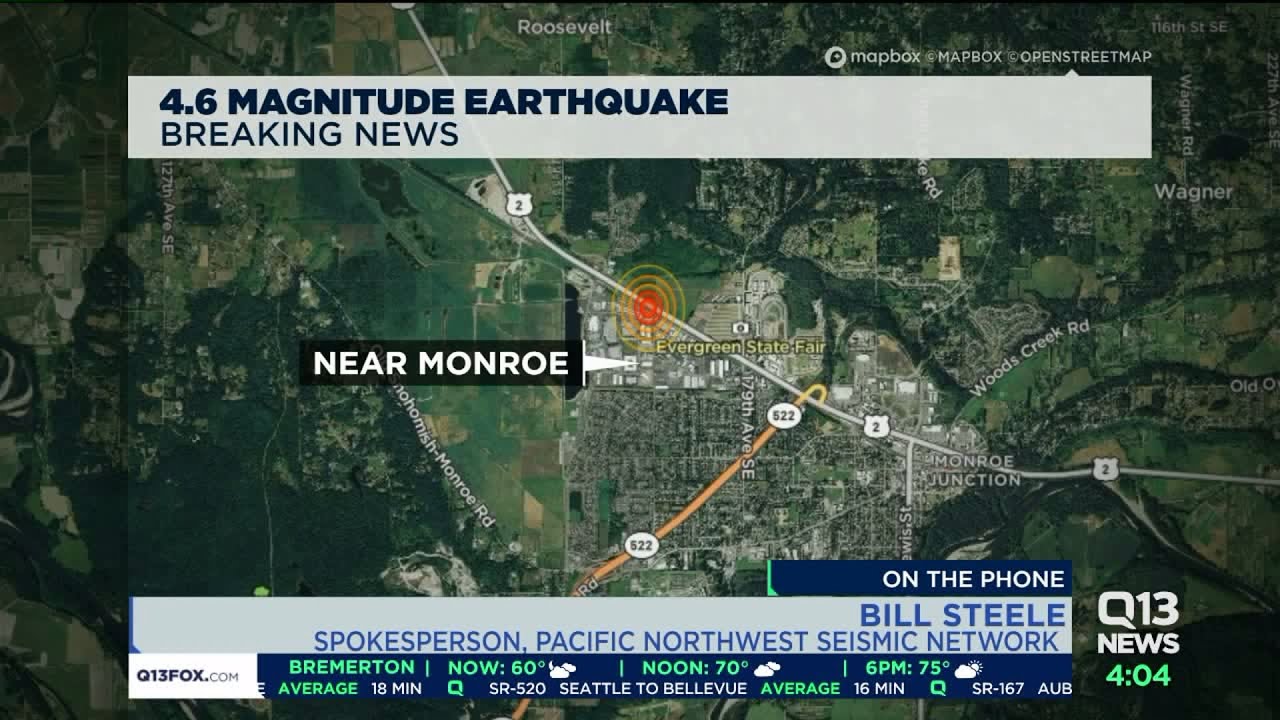 Magnitude 4.6 Earthquake strikes Western Washington