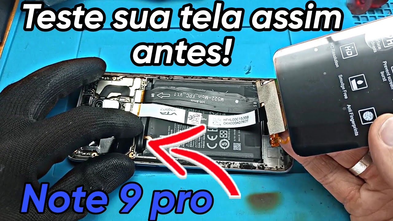 Troca de tela Xiaomi note 9 pro