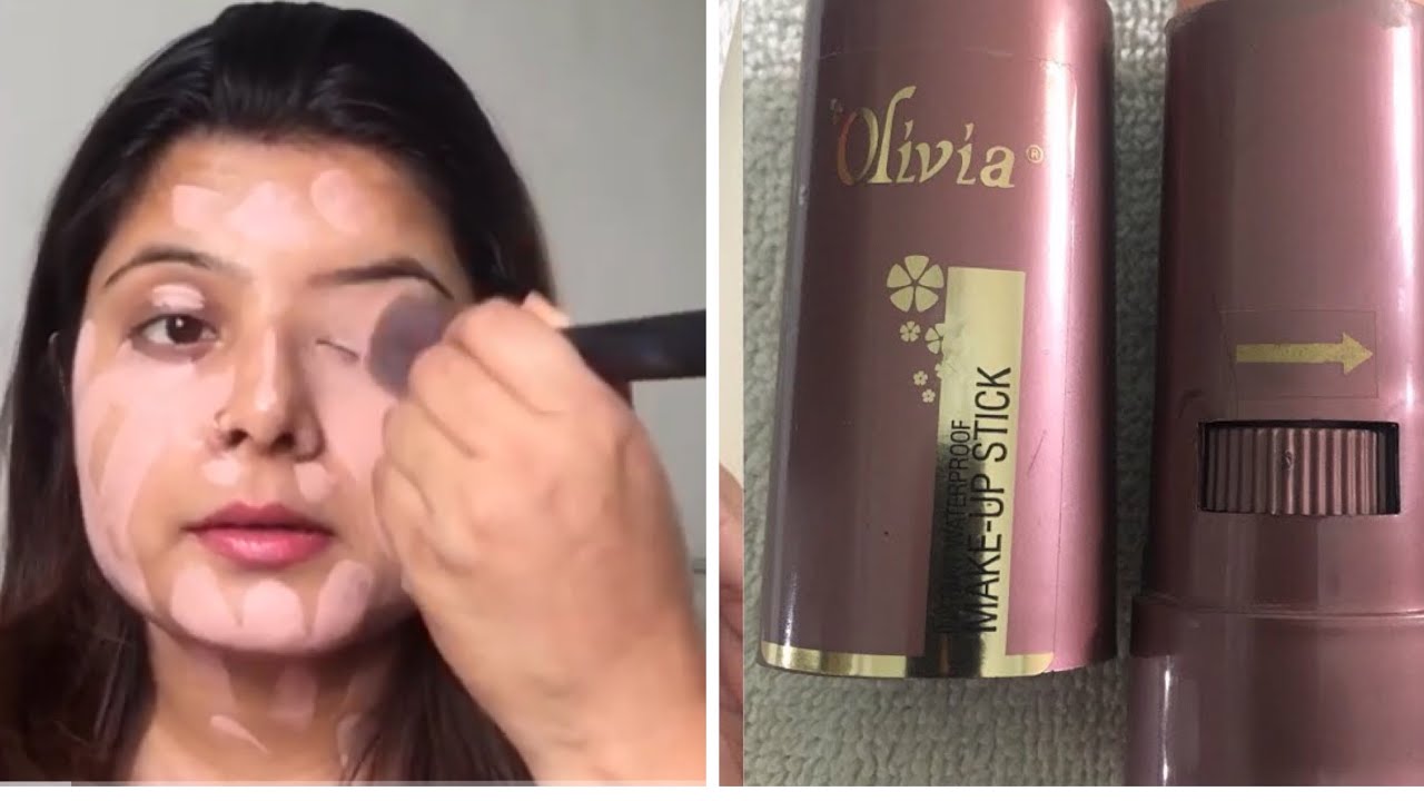 Olivia Panstick Makeup Foundation Review//How to apply Olivia pan stick?