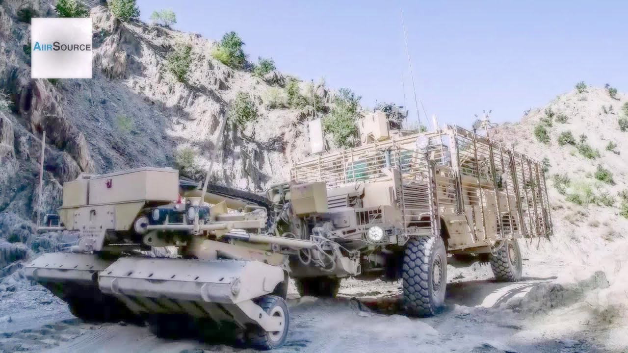 U.S. Soldiers in Route Clearance Convoy