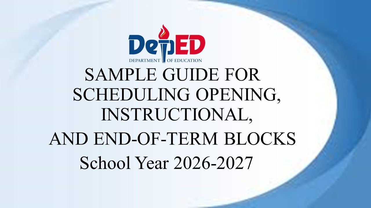 Trisem Sample Class Program SY: 2026-2027