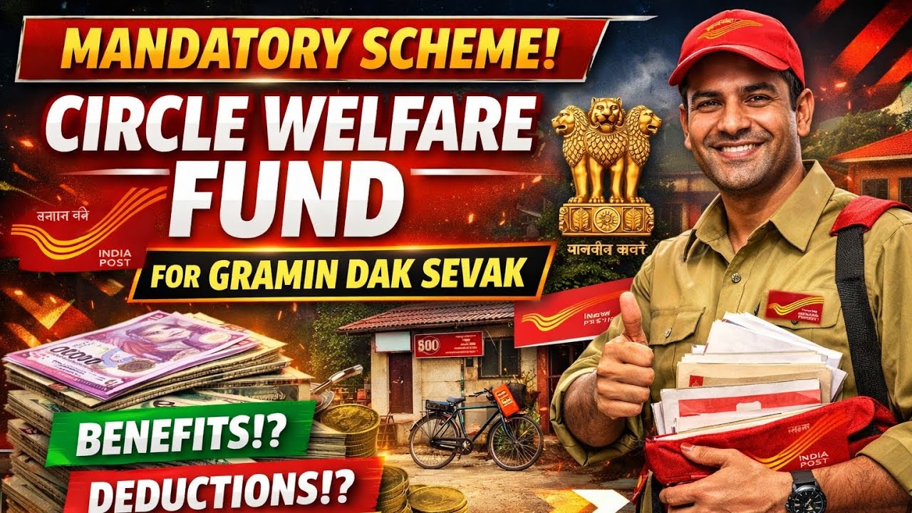 3 लाख GDS के लिए 11 फरवरी 2026 से मिलने जा रहा Circle Welfare Fund Scheme 😍🎉 GDS को मिलेगा सुविधा 😮✅