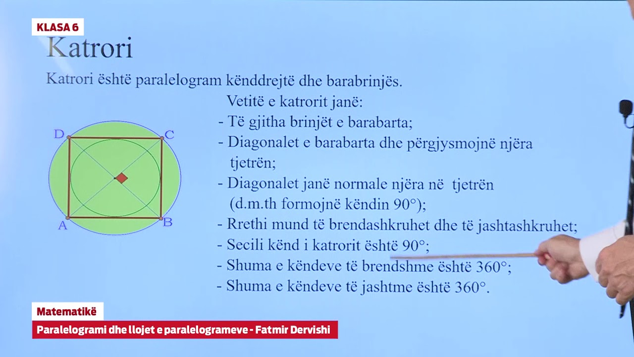 6221 - Matematikë - Paralelogrami dhe llojet e paralelogrameve