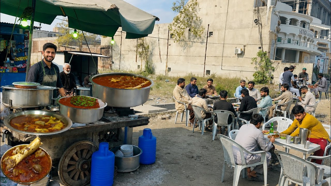 CLEAN HEALTHY & DELICIOUS! 🤤 BONG PAYE DESI BREAKFAST | BEST PAKISTANI ROADSIDE NON VEG STREET FOOD