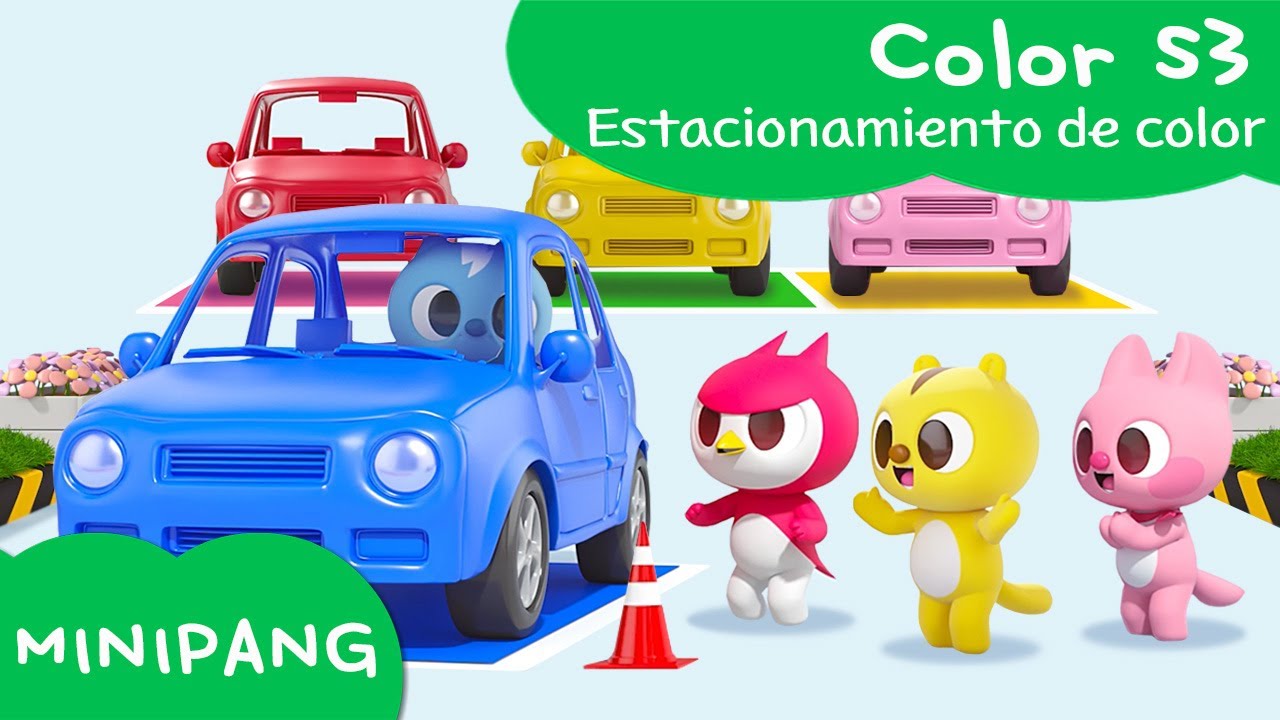Aprende las colores con MINIPANG | color S3 | Estacionamiento de color🚗 | MINIPANG TV 3D Play