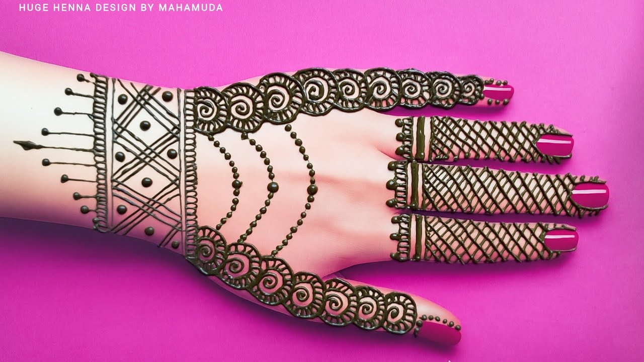 Very Stylish Puja Special  Mehndi Design For Back Hand || Simple Henna Design || Easy Mehndi..