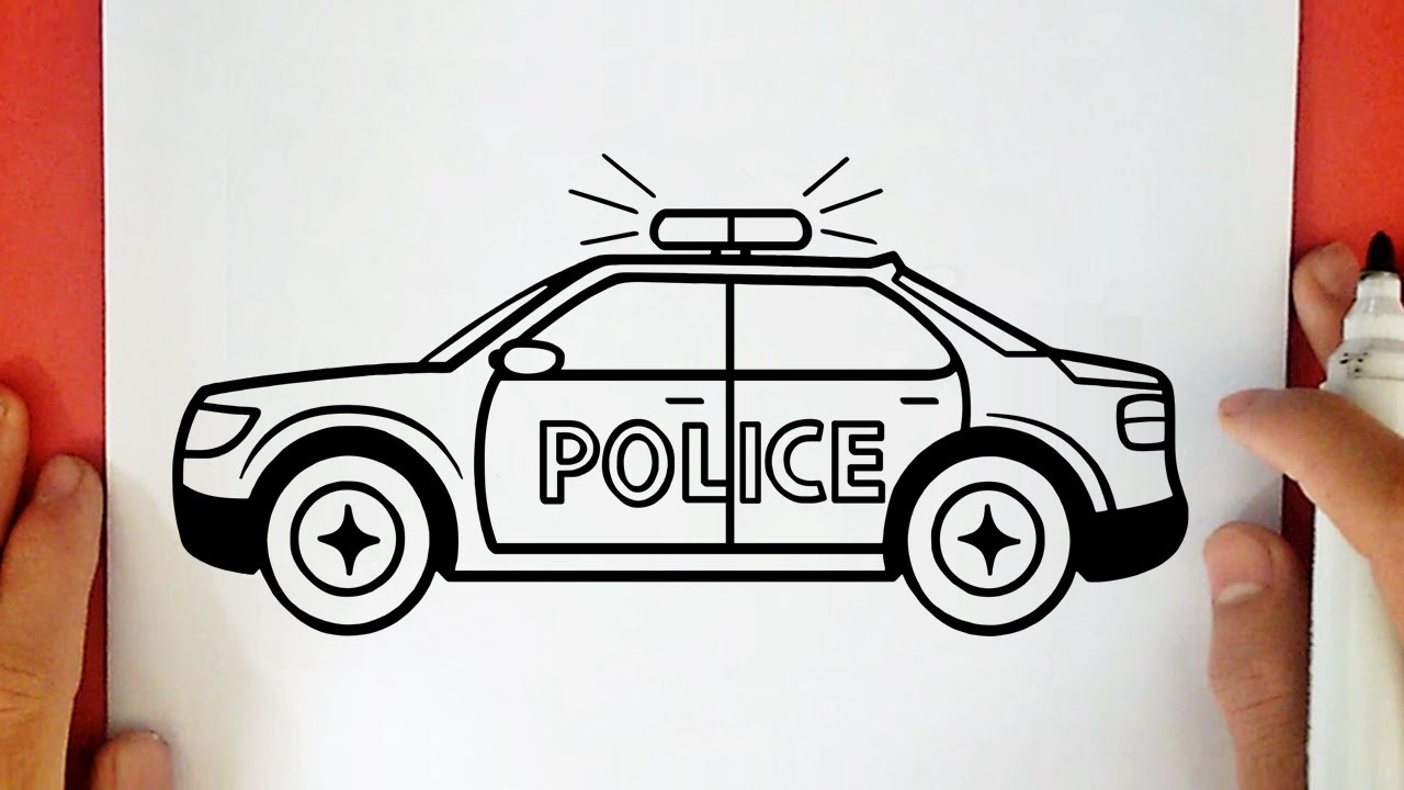 COMO DIBUJAR UN CARRO DE POLICÍA