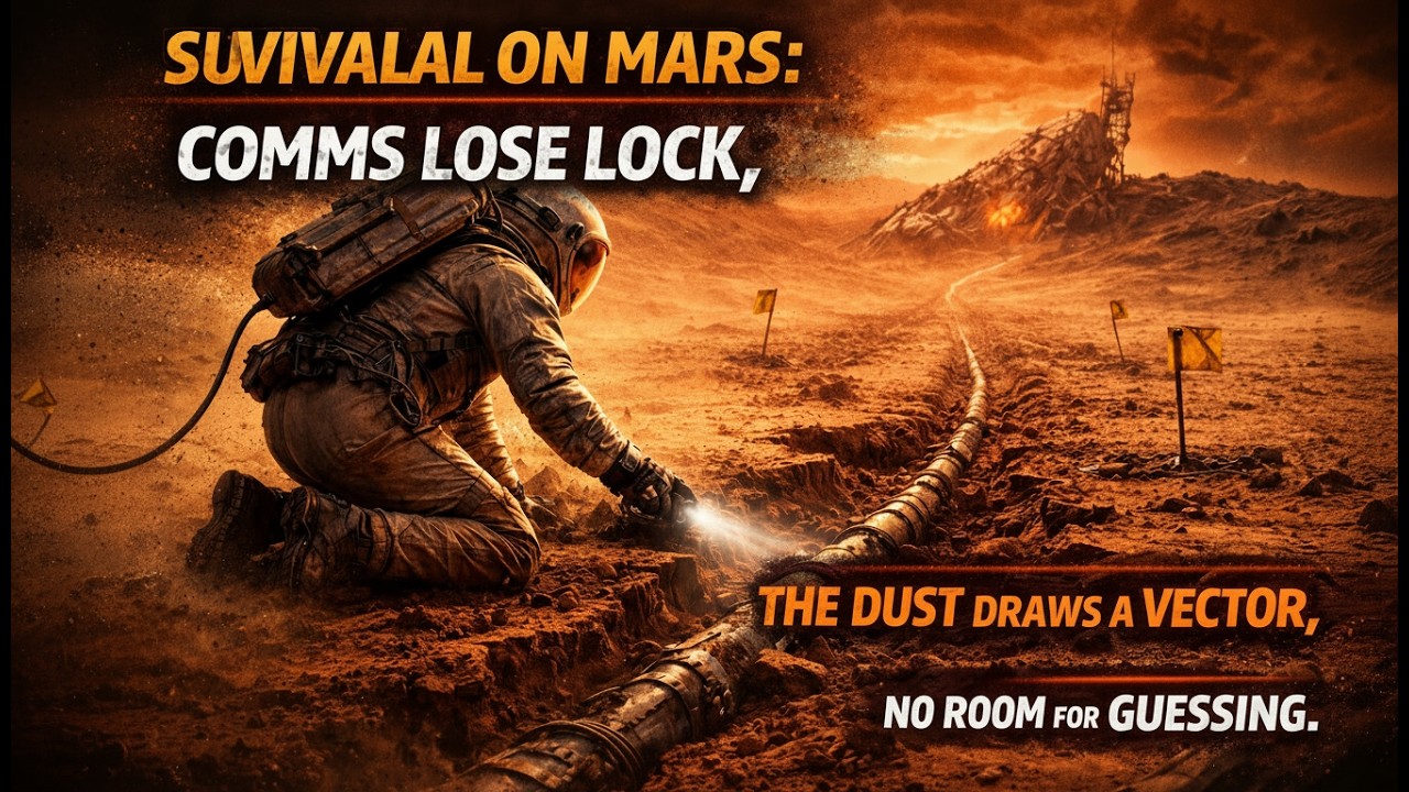 Survival on Mars: Comms Lose Lock, The Dust Draws a Vector, No Room for Guessing