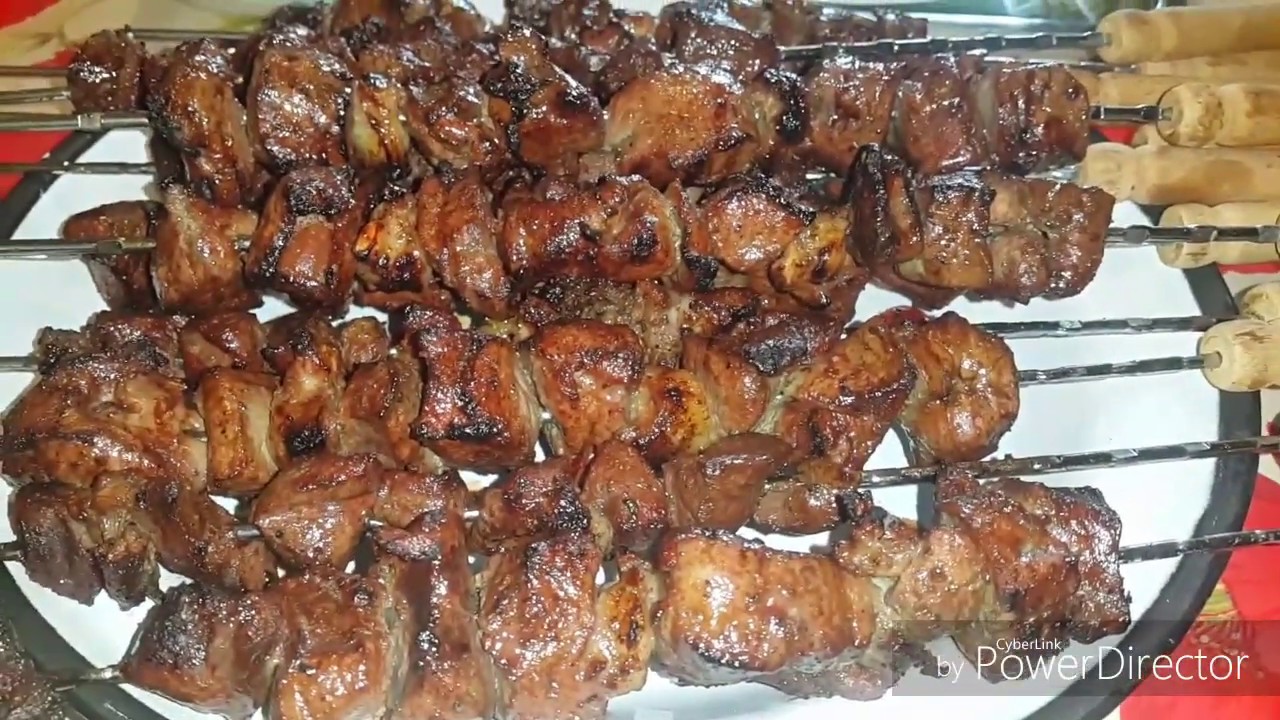 الكبدة والقلب  مشويين رررروعة  مع  براد  ديال  اتاي