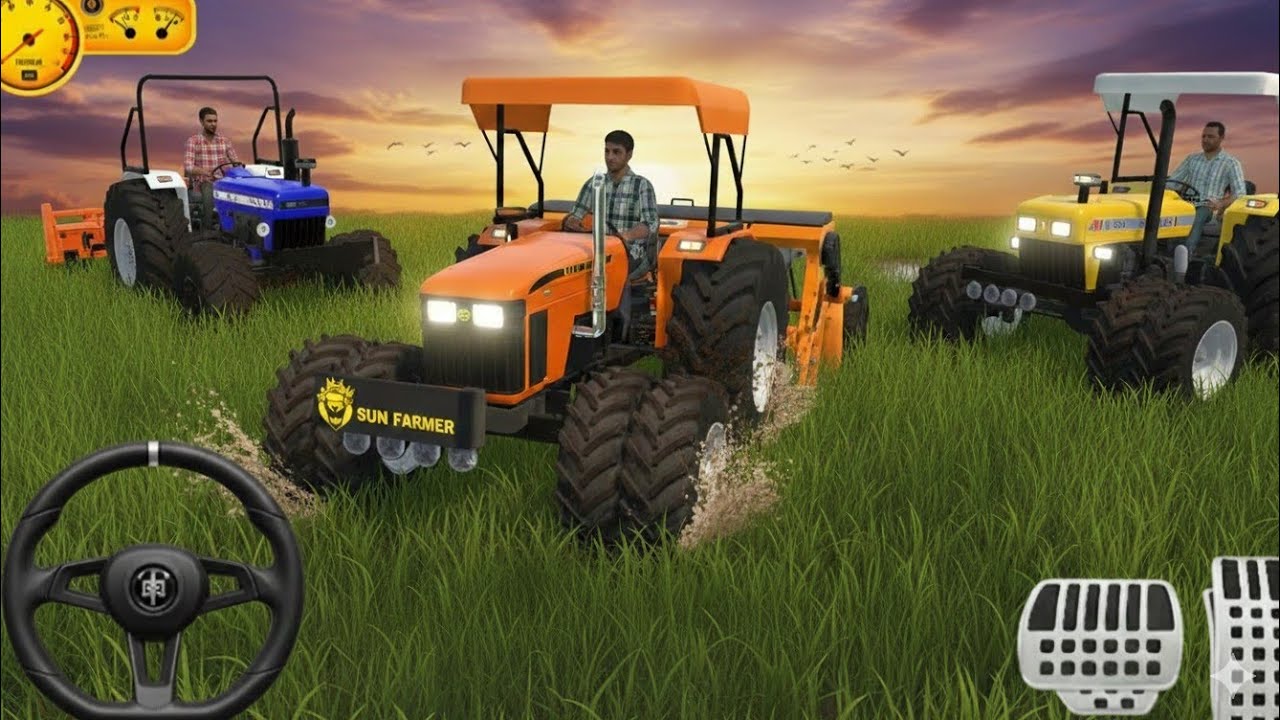 Indian Farming 3D Game //🌿🍓| Swaraj Sonalika 🥭Holland Tractor //🌾Gameplay #tractor #gaming