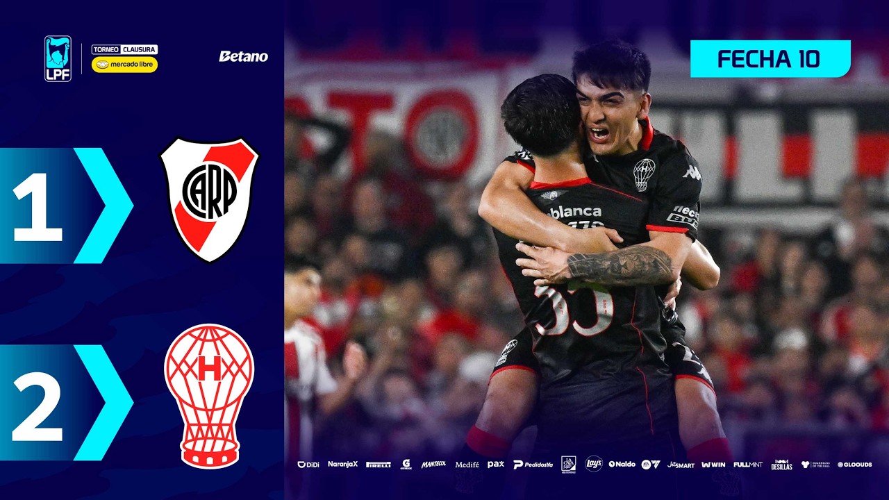 RIVER 1 - 2 HURAC&Aacute;N | Resumen del partido | #TorneoMercadoLibre Clausura 2026 🏆