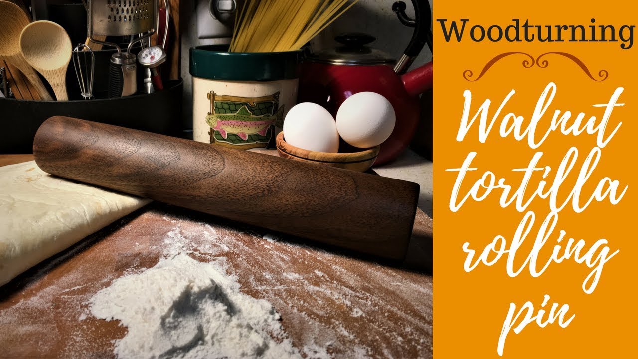 Woodturning/ Walnut Tortilla Rolling Pin