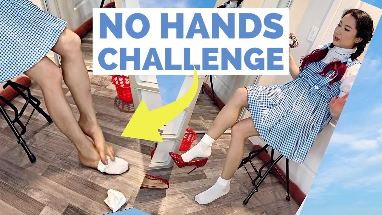 Socks Removal Without Hands, Layering Pantyhose Nylons Shoe Drop, Cosplay Feet Toes Legs Girl