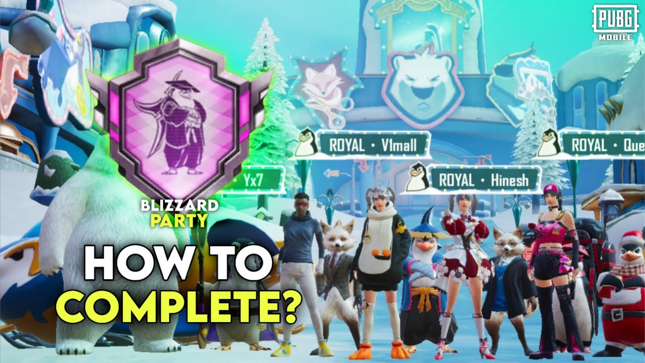 How To Complete Blizzard Party Trial Achievement? | 40 Achievement Points | PUBG MOBILE