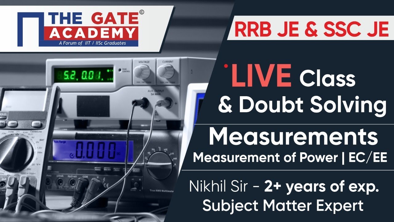 Measurements (EC | EE) | Railway Exam RRB JE | SSC JE - Live Class & Doubt Solving