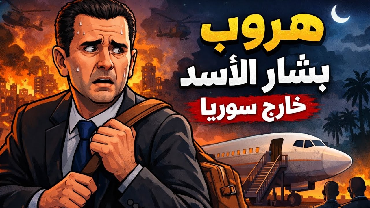 قصه هروب بشار الاسد خارج سوريا الديكتاتوري🤔🤔