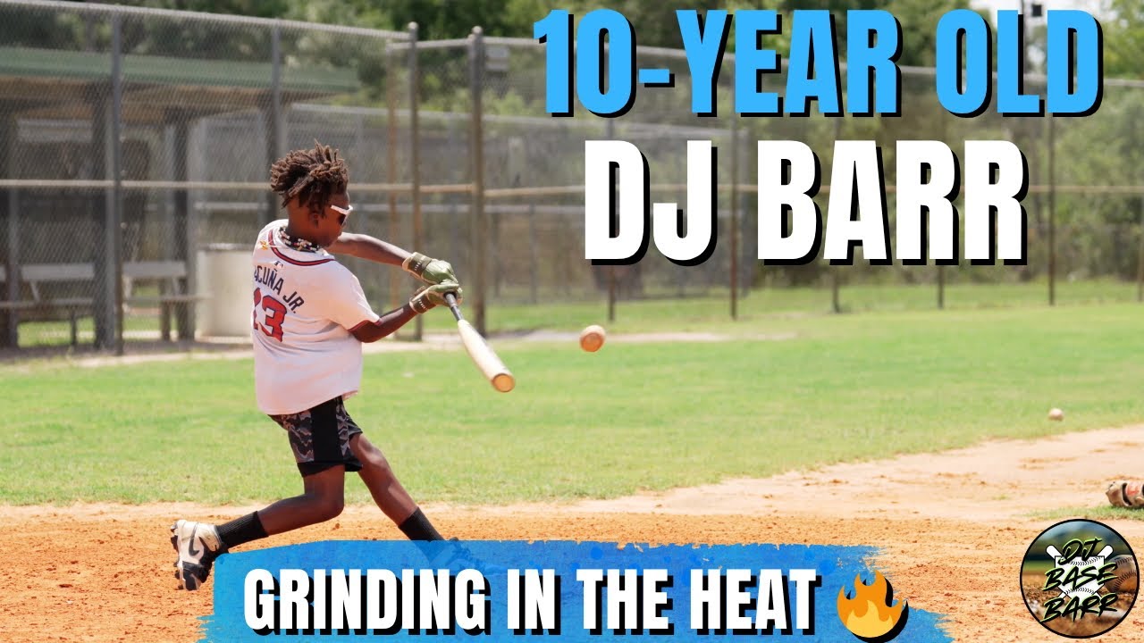 10 Year Old DJ Barr Grinding in the Heat | Elite Hitting & Outfield Work ⚾🔥
