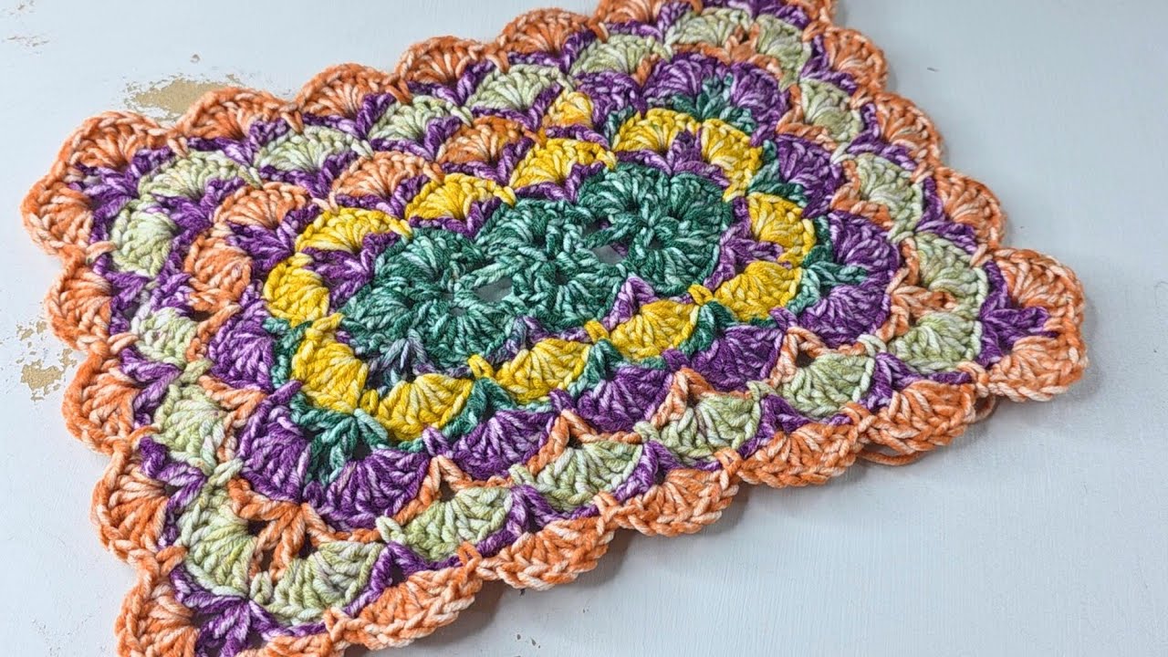 🧶How to Crochet a Beautiful Rectangular Shell Stitch Pattern!