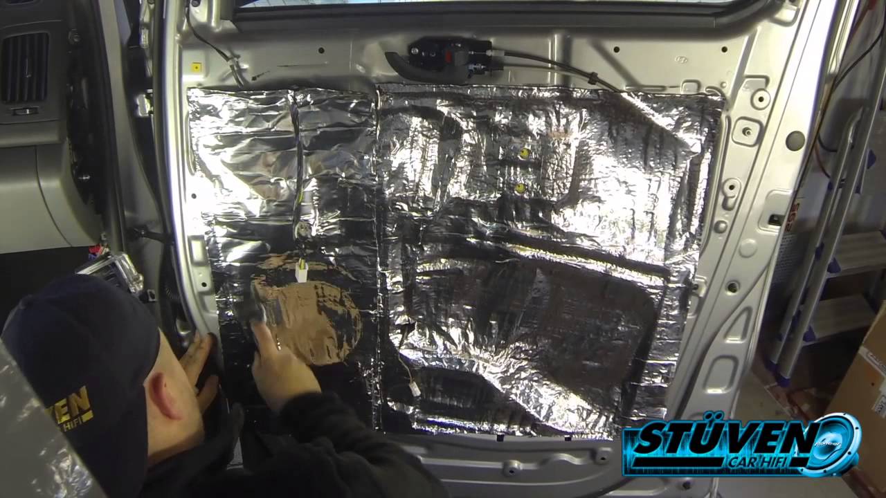 Türdämmung Tutorial mit Alubutyl und Sound Absorber Stüven Car Hifi Hamburg Bitumen
