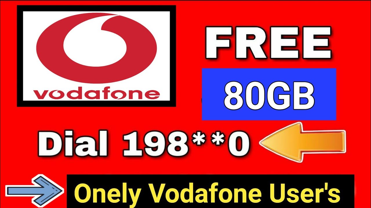 Vodafone Free 80GB 4G Data Offer 2020 | Vodafone Free Internet Trick | Vodafone Free Data Code 2020,