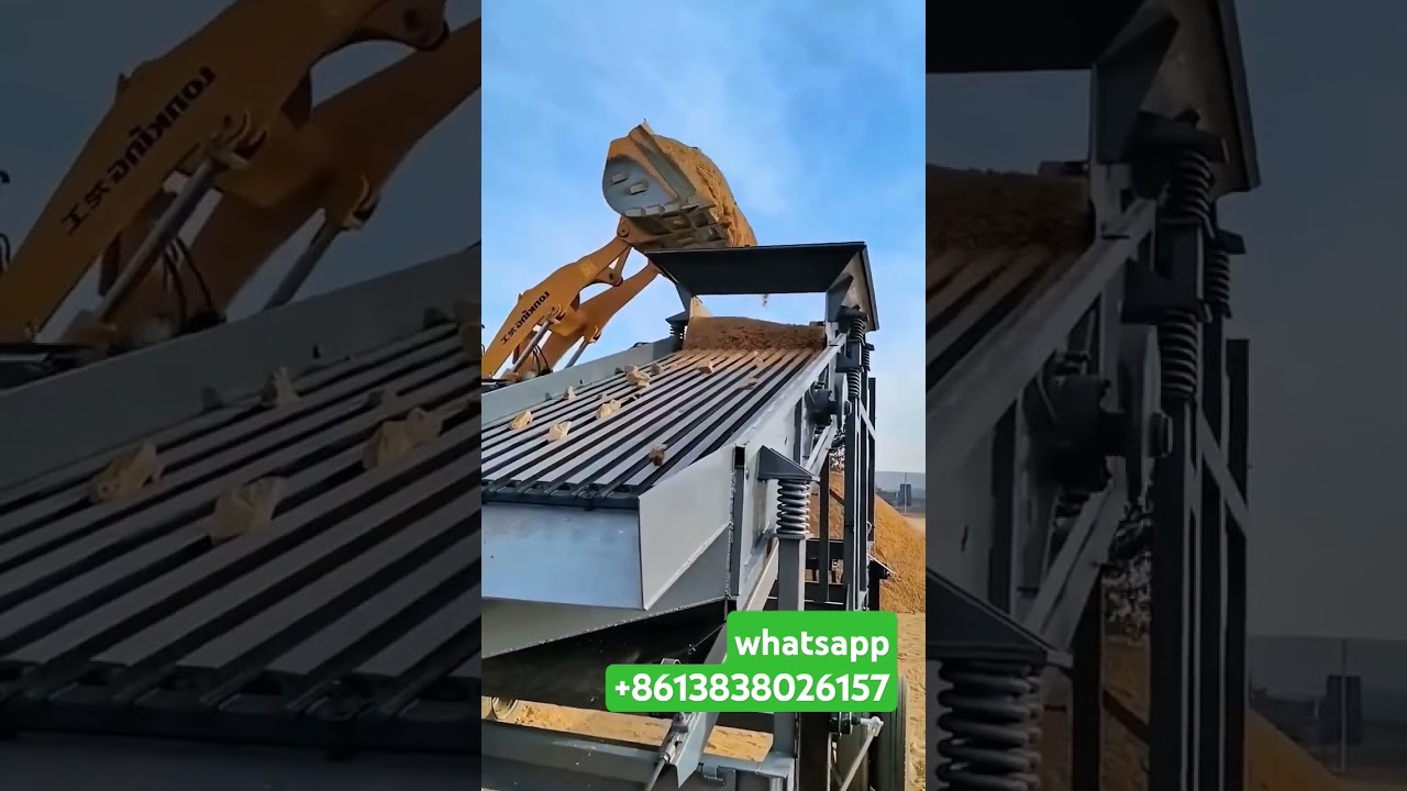 heavy duty 3 decks vibrating screen working on site #quarry #screen #mining