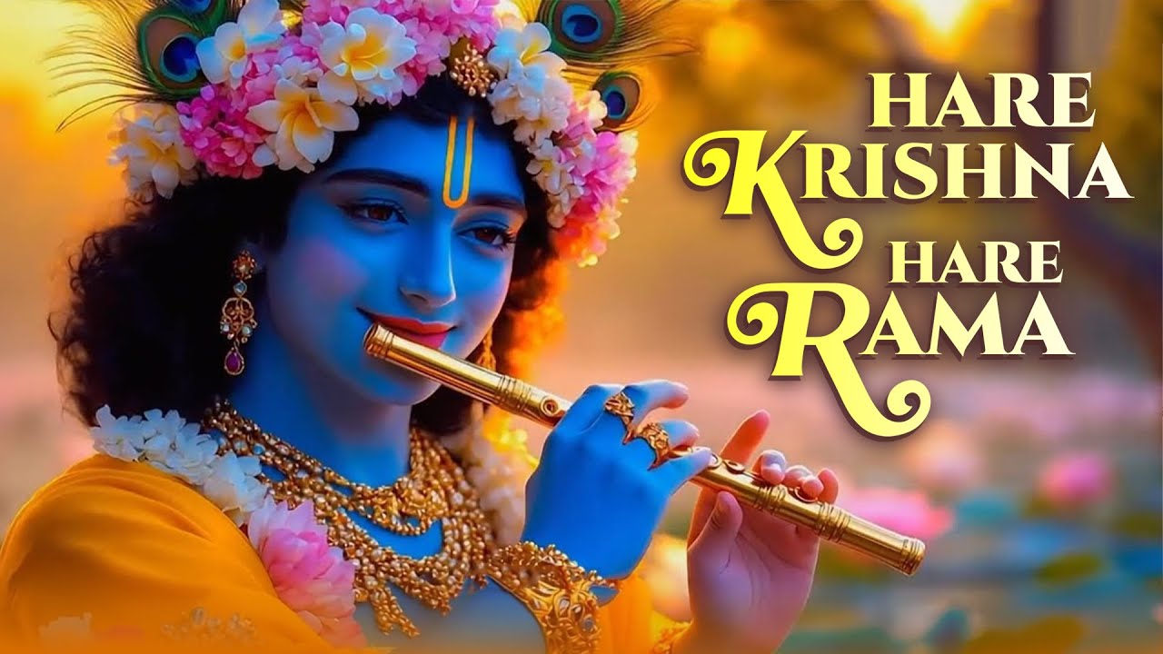 Hare Krishna Hare Rama | Powerful Krishna Mantra | Peaceful Meditation Music | Krishna Bhakti Bhajan