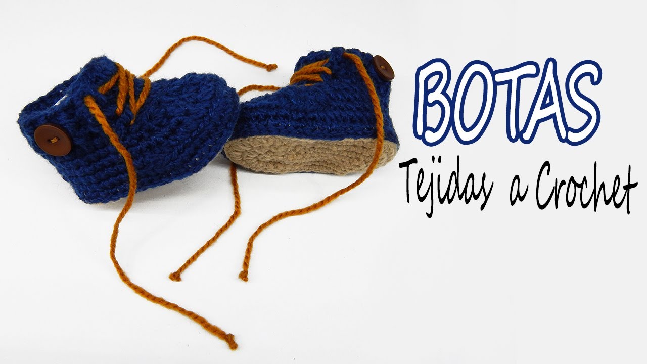 Botas tejidas a crochet para bebe VARIAS TALLAS