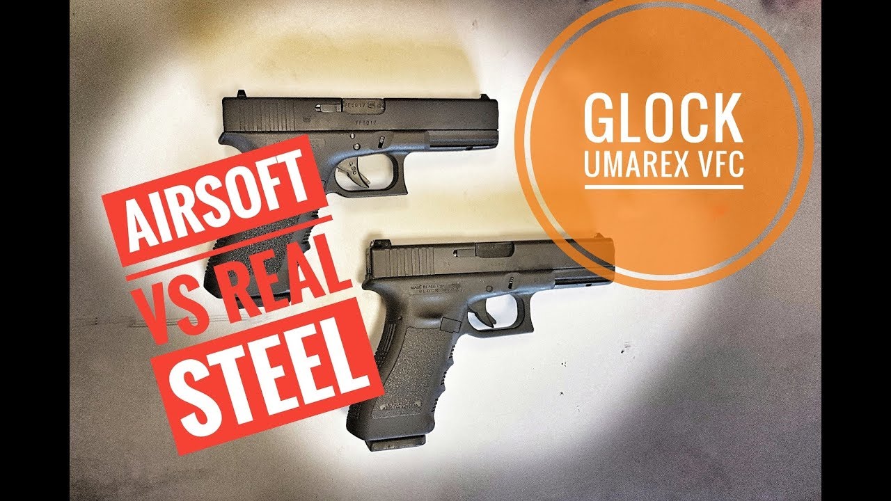 Glock Airsoft vs Real Steel