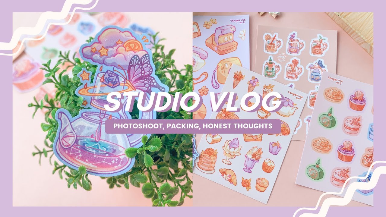 Studio Vlog 02 💛 Photoshoot, packing orders, honest thoughts about running my shop
