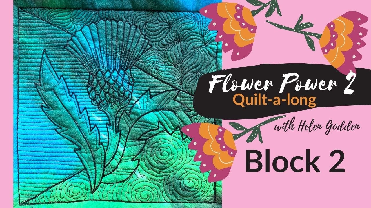 БЛОК 2 ~ Flower Power 2 Лоскутное одеяло