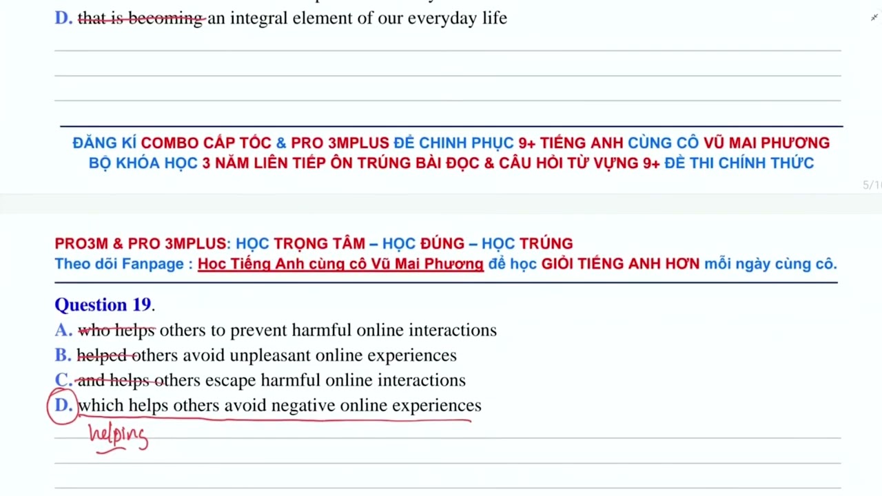 Mẹo Tiếng Anh | Bí quyết dành trọn điểm câu  Đọc điền khuyết thông tin trong đề thi tốt nghiệp THPT