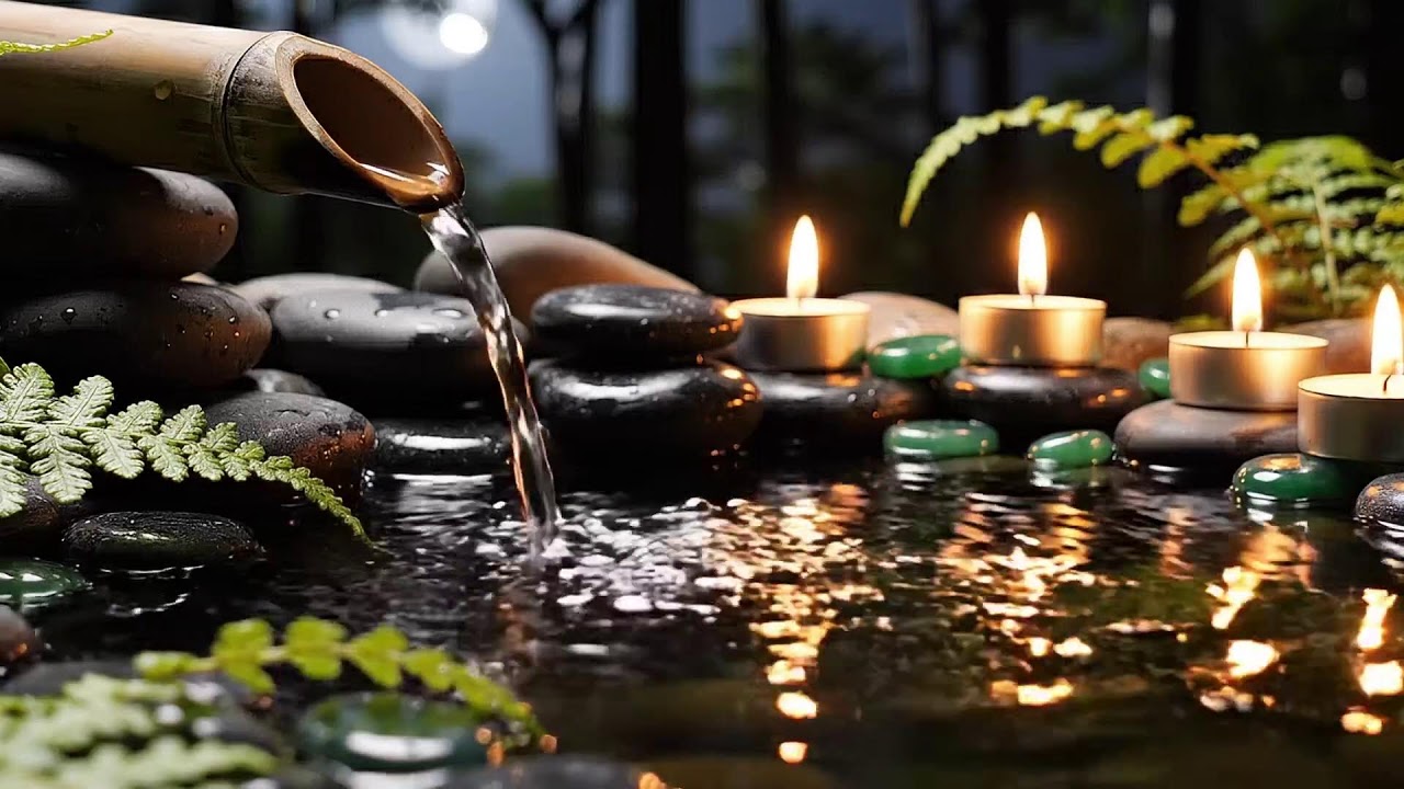 Peaceful Piano + Water Sounds 🌿 Calm Mind & Body, Stress Relief & Deep Relaxation