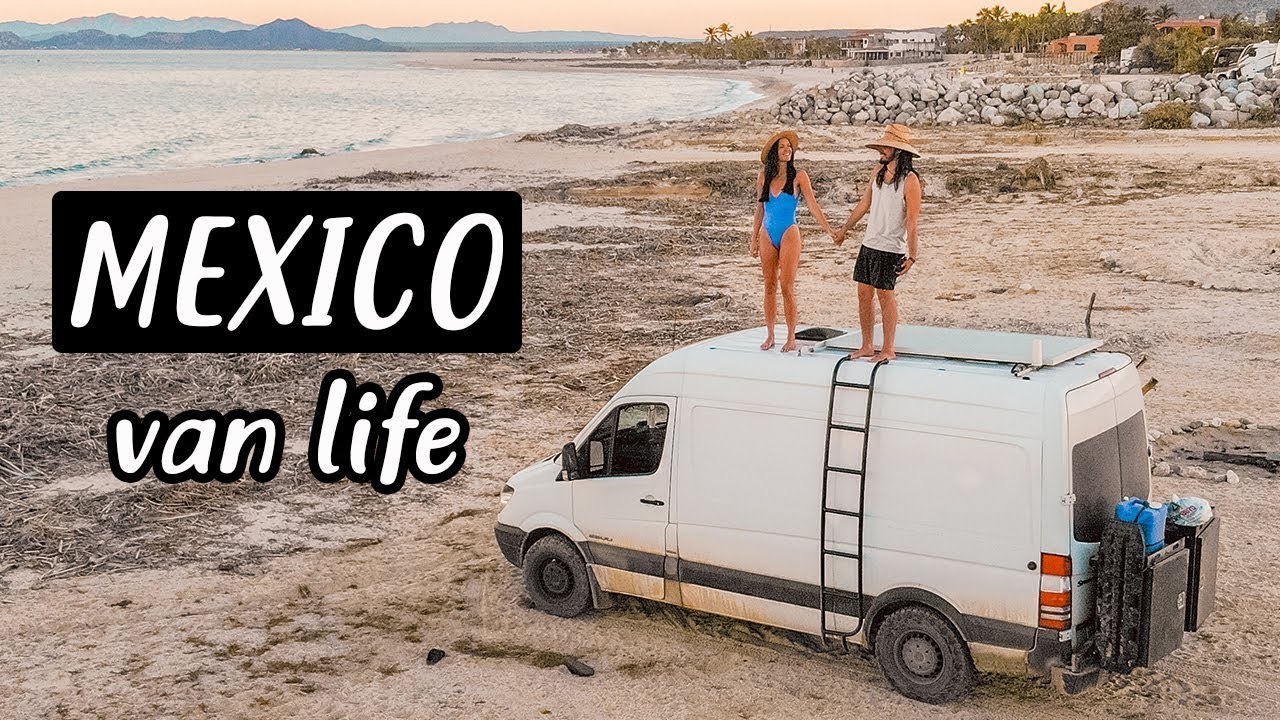 COUPLE TRAVELING BY VAN IN MEXICO